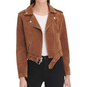 NWT Levi Strauss & Co Faux Suede Moto Jacket